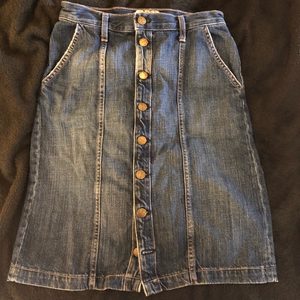 Jean button up skirt